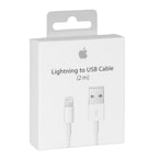 Buy Apple lightning to USB cable for iPhone  iPad, 2M, White in Saudi Arabia