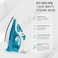Khind 1600W Steam Iron ES1601NN, Dry Ironing Function, Self-Cleaning, Spray &amp; Steam Function- (White &amp; Blue)