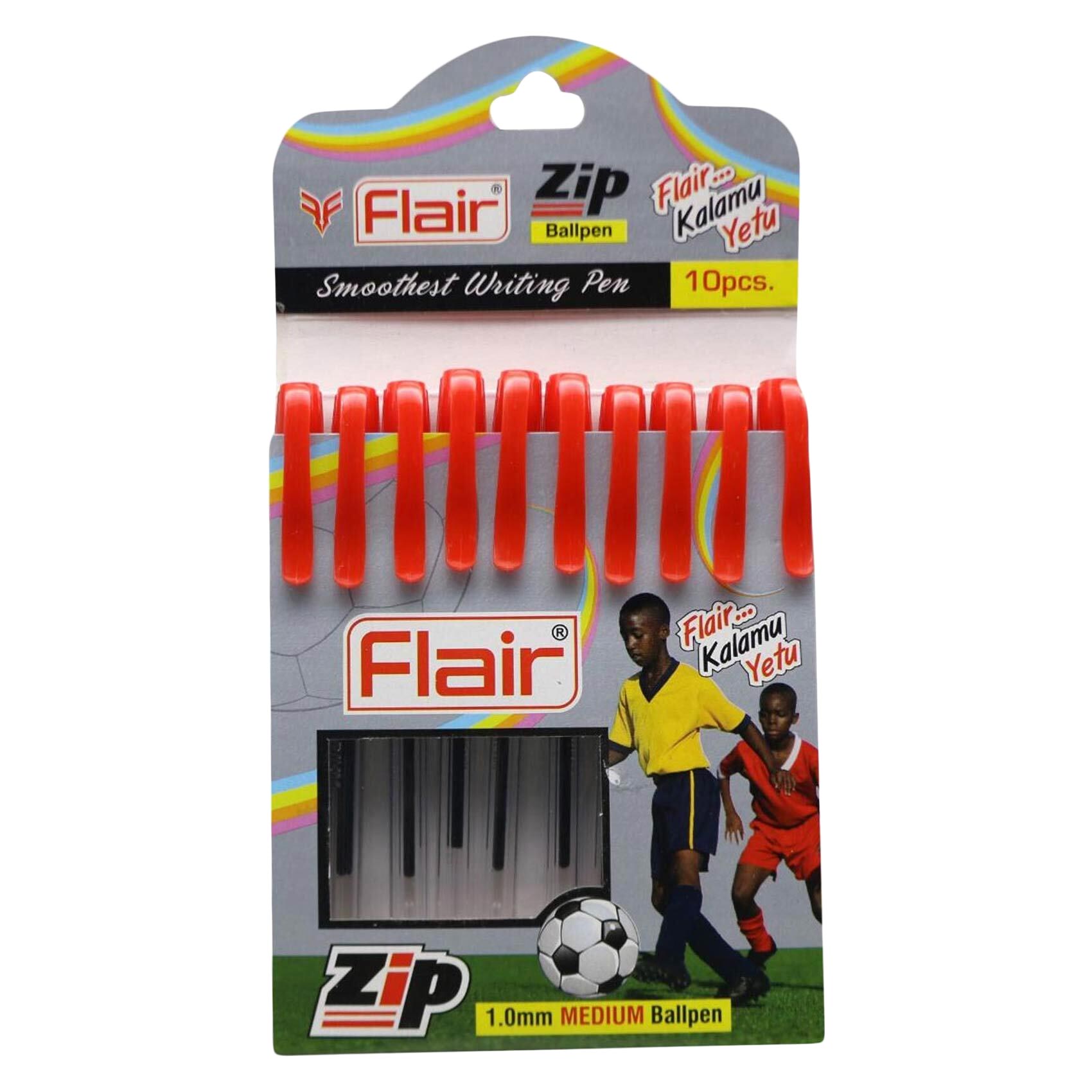 FLAIR KB101B ZIP 10 PC MED PT RED