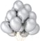 Generic Party Fun Chrome Clear Silver Balloon - 12Inches - (Pack Of 40 Units)