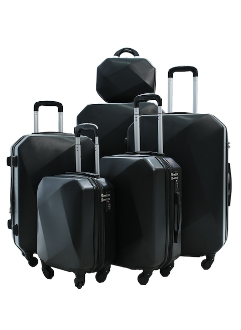 Morano 6-Piece ABS Spinner Luggage Trolley Set