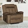 In House Velvet Rocking Recliner Chair - Light Brown - AB05