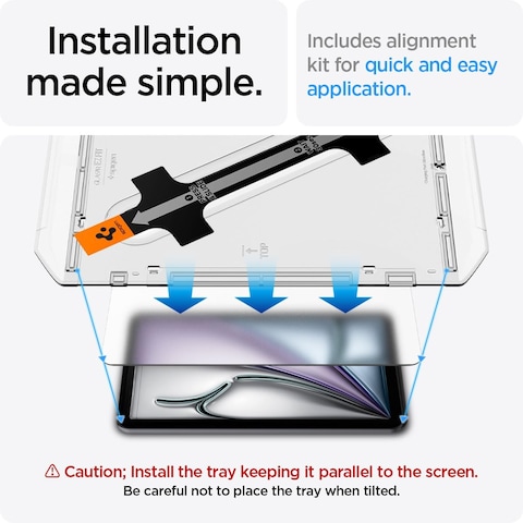 Spigen PaperTouch Tempered Glass Screen Protector [GLAStR EZ Fit Paper Touch] for iPad AIR 13 inch M2 (2024) with Auto Align Technology - [Case Friendly]