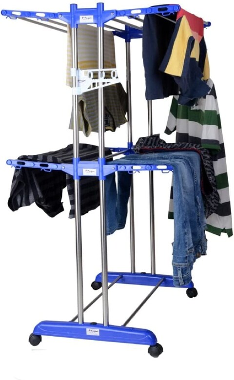 Buy Besto Double Layer Cloth Drying Stand Rust-Free Stainless
