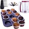 Baking Tools Set - Muffin Tray, Measuring Cups and Spoons Set &amp; Batter Dispenser
