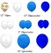 Generic Dark Blue Gold White 103pcs Balloons Confetti Balloon Pack Party Decoration Supply - 18" 12" 5" Latex Balloons, Balloon Chain