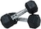 HARLEY FITNESS 2.50KG PREMIUM GUNIUNE RUBBER COATED BOUNCING HEX DUMBBELL - PAIR