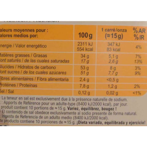 Carrefour Sensation Milk Chocolate With Hazelnut Praline 150g