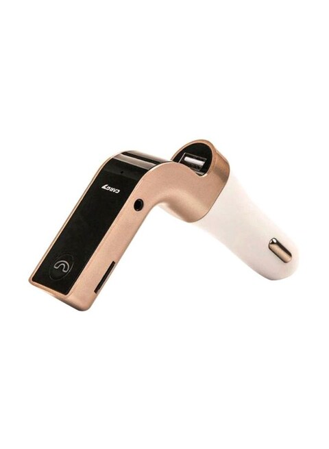 Generic - 4-In-1 LED Bluetooth FM Transmitter Kit Gold/Black