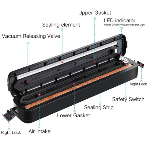 Generic-Portable and Compact Packaging Machine Vacuum Plastic Sealing Machine Small Household Automatic Vacuum Extractor