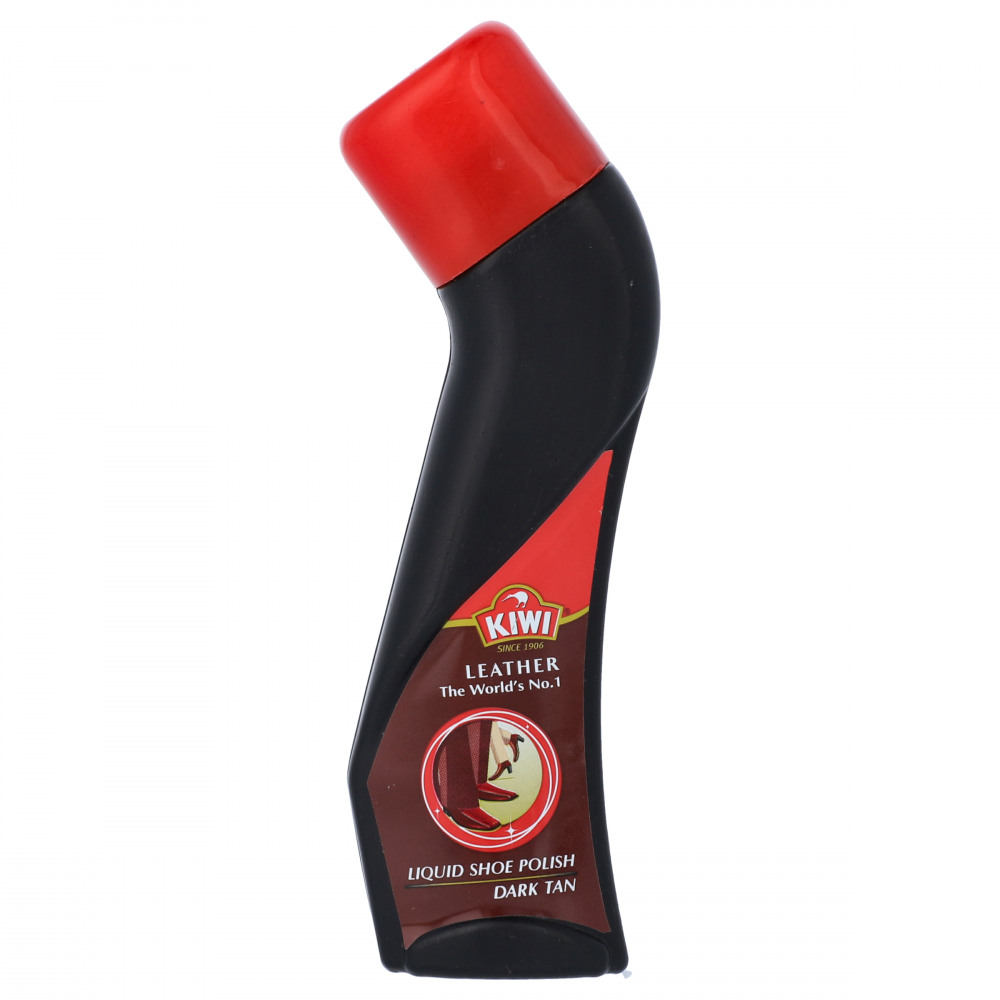Kiwi Liquid Shoe Polish Dark Tan 75 ml