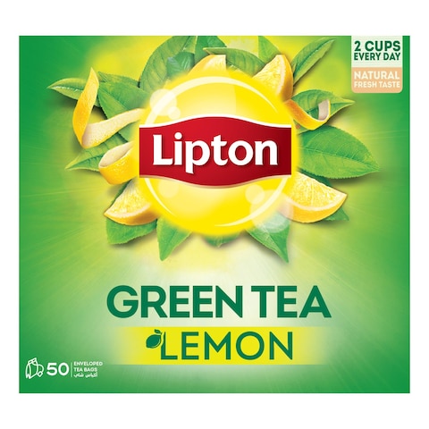 Lipton Green Tea Lemon 50 Envelope Tea Bags