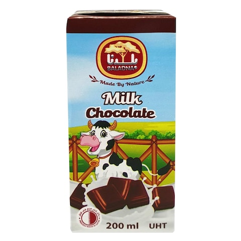 Baladna UHT Milk Chocolate 200ml x Pack of 6