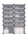 12 Cells Multifunctional Deatchable Storage Cabinet Clear/Black 4 to 6feet