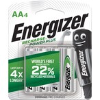 Buy Energizer Recharge Power Plus AA NiMH Batteries - Pack of 4 in UAE