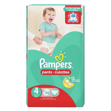 Pampers Baby Pants Diaper Maxi Size 4 50 pants  9 to 14 Kg