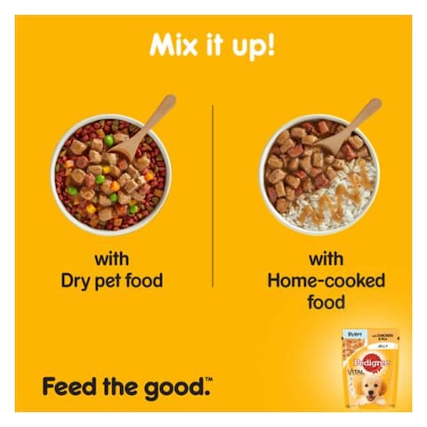 Pedigree Vital Protection Chicken And Rice In Jelly Puppy Food 100g