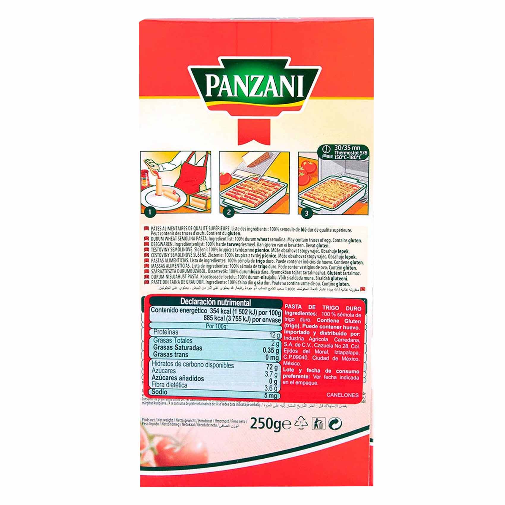 Panzani Pasta Cannelloni 250 Gram product thumbnail 2