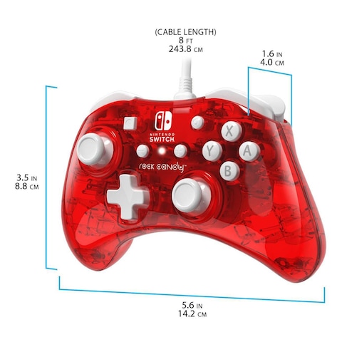 Rock Candy Controller For Nintendo Switch Red