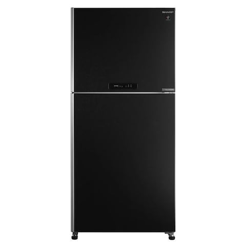 ثلاجة شارب ديجيتال بلازما كلاستر 385 لنر - أسود - SJ-PV48G-BK