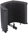 Mike Music 1Pc Mic Sound Absorbing Foam Microphone Isolation Shield Soundproof Cover Guard Plastic Microphone Soundproof Screen Black Three, Door (Soundproof)