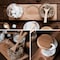 1CHASE&reg; 3 Pcs Spice Condiment Container Canister Pots with Wooden Base, Spoon and Lid.