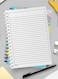 Lowha Spiral Notebook With 60 Sheets And Hard Paper Covers With Fantasy Shapes Design, For Jotting Notes And Reminders, For Work, University, School