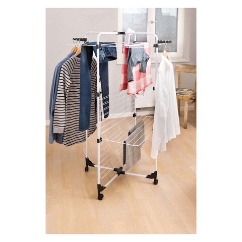 Vileda Mixer 3 Tier Airer Clothes Dryer White And Black 30m