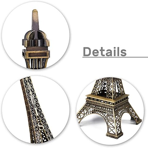 Eiffel Tower Decor Statue Bronze Eiffel Tower Model Figurine Replica Souvenir for Home Party Wedding Table Decorations Ornaments 39x15cm