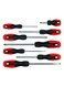 8-Piece Screwdriver Set Black/Red/Silver