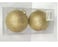 Christmas Ball Glitter Golden 10Cm 2Pcs Set