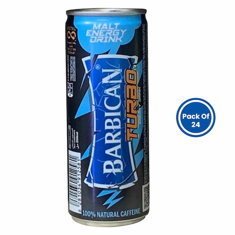 Barbican Turbo Caffeine Malt Energy Drink 250ml x Pack of 24