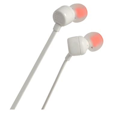 JBL Tune 110 Headphones Wired In-Ear Deep And Powerful Pure Bass Sound White