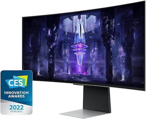 Samsung 34&quot; Odyssey OLED G8 Gaming Monitor With Smart TV Experience, 0.03ms Response Time &amp; 175Hz Refresh Rate, AMD FreeSync Premium Pro, IoT Hub &amp; Voice Assistants, LS34BG850SMXUE