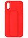 Zolo Finger Grip Holder and standing cover with Car Magnetic Multi-function Shockproof Protective Case Cover For iPhone Xs Max Red