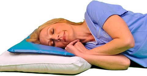 Aiwanto 2Pcs Cooling Pillow Portable Traveling Cool Ice Gel Pillow Mat Relaxing Cold Cushion for Reduces Migraines Hot Flashes and Fevers Online Carrefour UAE