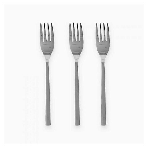 Zinnia Slender Stainless Steel Fork Set - 3 pieces