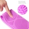Generic-Blue 70cm Silicone Bathing Brush Exfoliating Back Scrubber for Men &amp; Women Double Sided Shower Bath Skin Massage Deep Cleaning Body Scrubber Brush