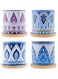 Generic 4 Pcs Succulent Plant Pots Small Modern Ceramic Indoor Planter With Bamboo Tray For Cactus Herbs Home Design 4 (Plants Not Included)