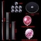 Party Time 2 Table Balloon Stand Kit 27.6&quot; Height Balloon Sticks Holder with 16pcs Chrome Pink Latex &amp; Confetti Balloons for Birthday Anniversary Wedding Party Bridal Baby Shower Decorations