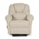 American Polo Linen Rocking Recliner Chair - Light Beige - American Polo