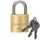 Stanley Padlock Brass 20mm Standard Shackle with 3 Keys