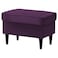 In House 2 Pieces Chair King Velvet With Two Wings And FootStool - Dark Purple - E3