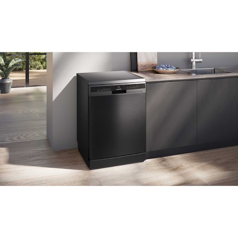 Siemens iQ300 Free-standing Dishwasher SN23HC65MM Black Inox 60cm