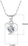 Exquisite 925 Sterling Silver Necklace with White Crystal Pendant