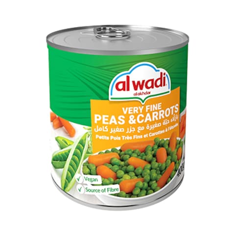 Al Wadi Al Akhdar Very Fine Peas &amp; Carrots 400GR