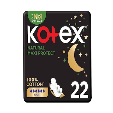 Kotex Natural Maxi Protect 100% Cotton Super 22 Pads