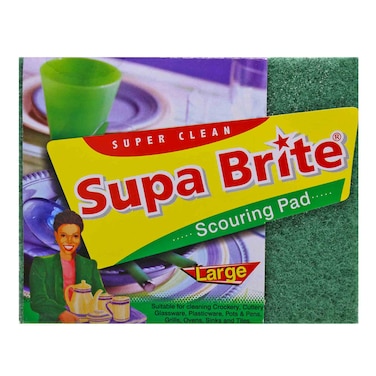 SUPA BRITE SCOURING PAD LARGE 1PK