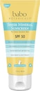 Babo Botanicals Sheer Mineral Sunscreen Lotion SPF 50 With 100% Mineral Active Ingredients, For Babies, Kids Or Extra Sensitive Skin, Lightweight, Water Resistant &amp; Fragrance Free, 3 FL. OZ.