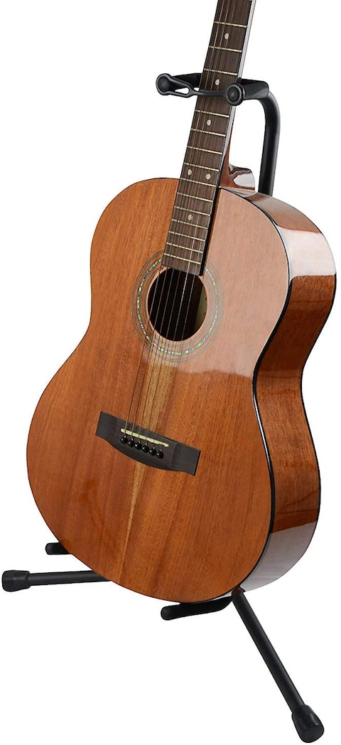 Mike Music Adjustable Guitar Stand; Holds Single Electric or Acoustic Guitar (Two-Pack, Black)